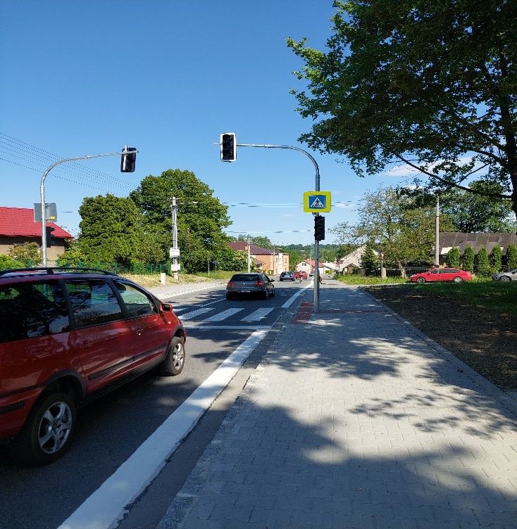 Přechod pro chodce na ulici Orlovská