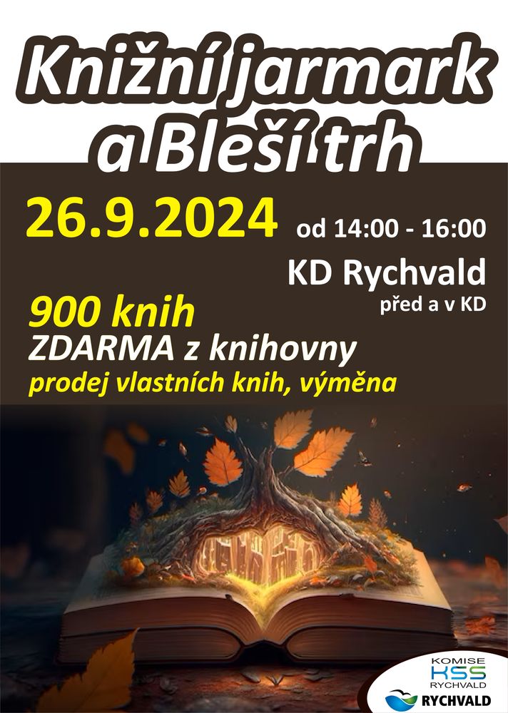 Knižní jarmark a bleší trh - plakátek
