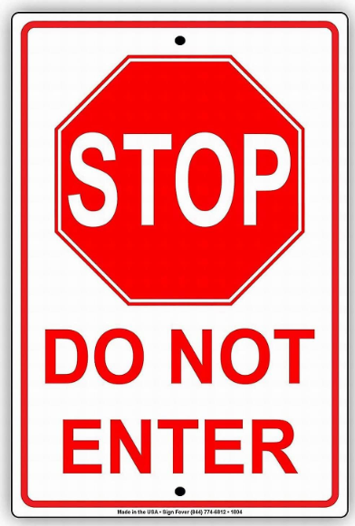 Ilustrační: Stop nevstupovat
