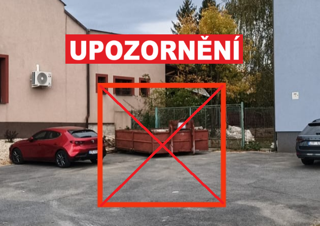 Kontejner na písek u hasičárny