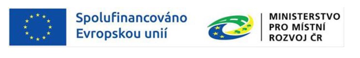 Logo: Spolufinancováno EU, Ministerstvo pro místní rozvoj