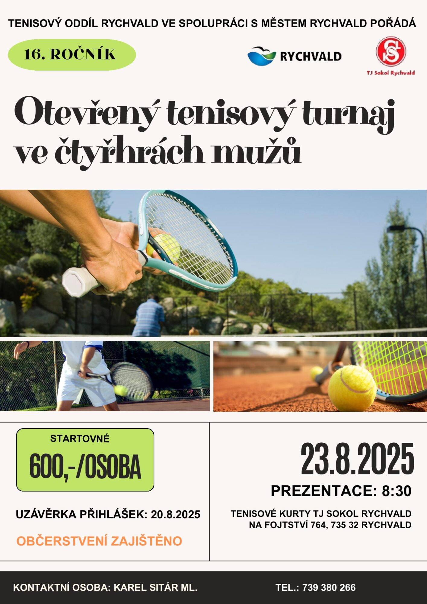 turnaj tenis - čtyřhra mužů