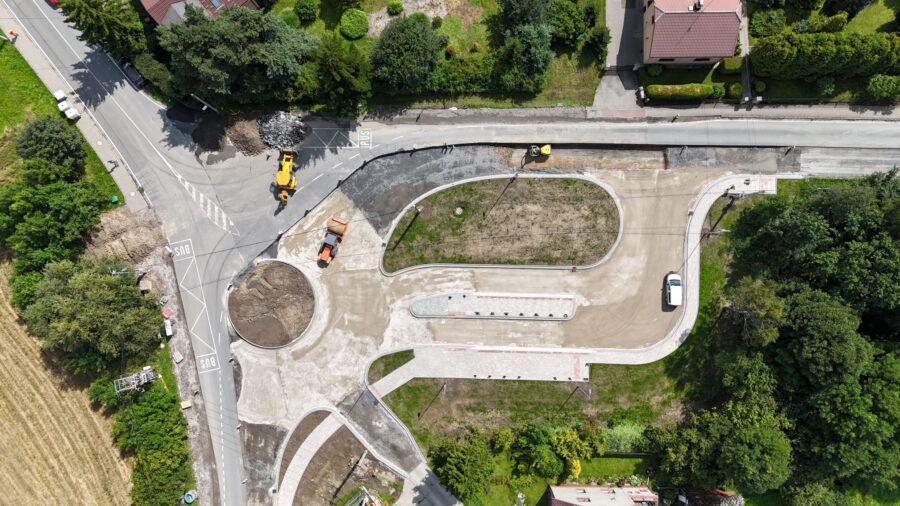 Rozcestí Rychvald - Bohumín - letecký pohled